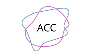 Logo ACC de l’Association de patients Cavernomes Cérébraux avec motif abstrait.